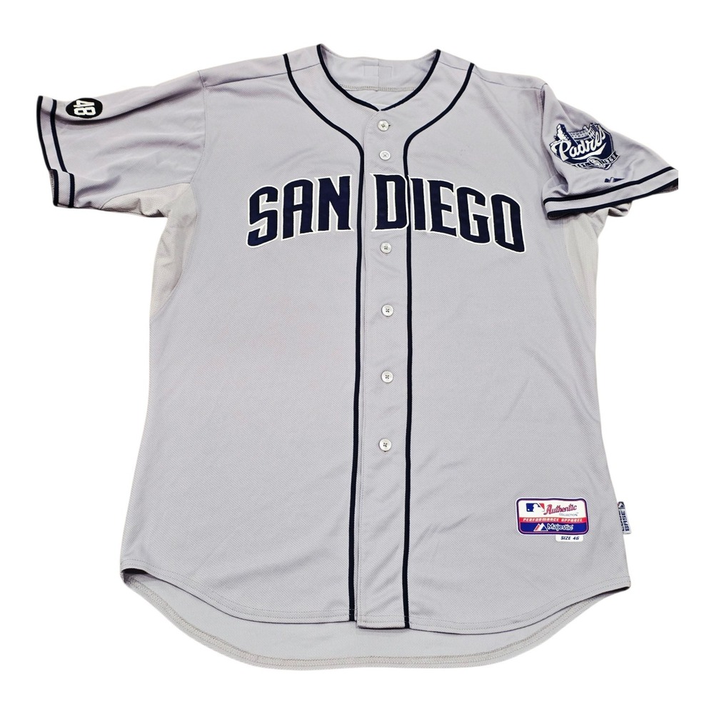 Rick Renteria Signed San Diego Padres Team Issued Jersey #17 Majestic Sz 46